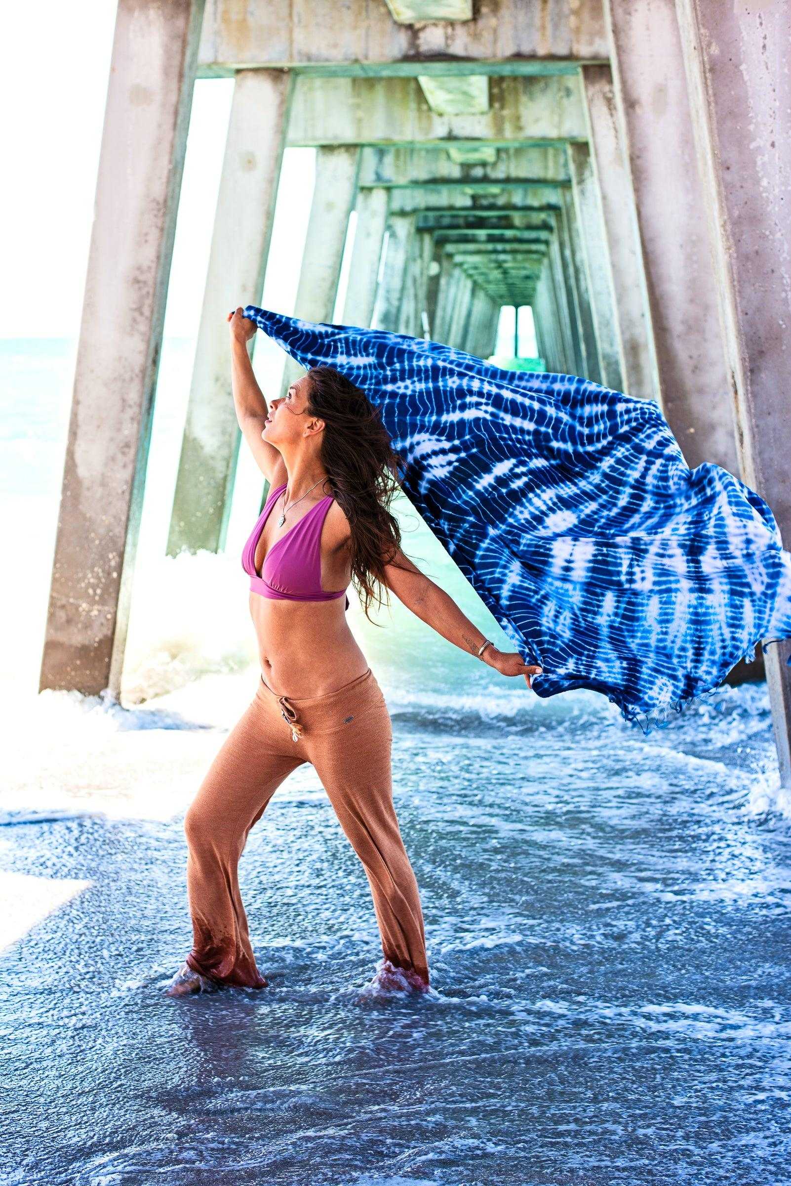 Tie Dye Turkish Towel | Blue-White - urbanhippietradingcompany