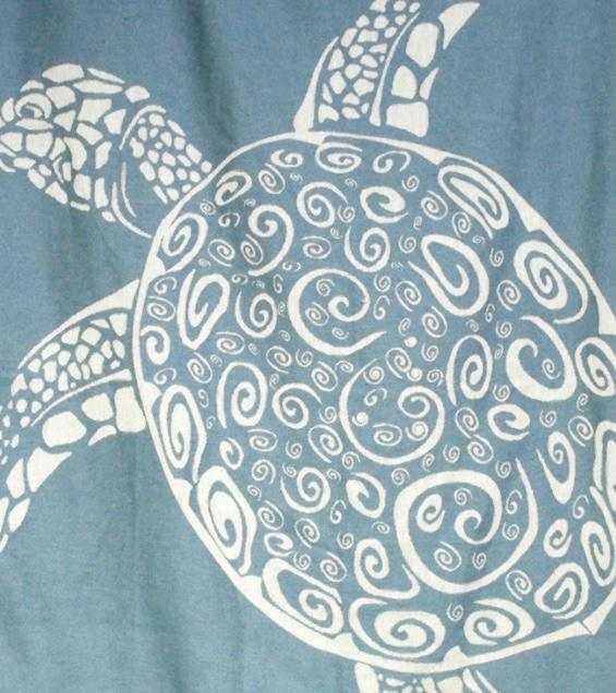 Honu Turtle Turkish Towel | Blue-Grey - urbanhippietradingcompany