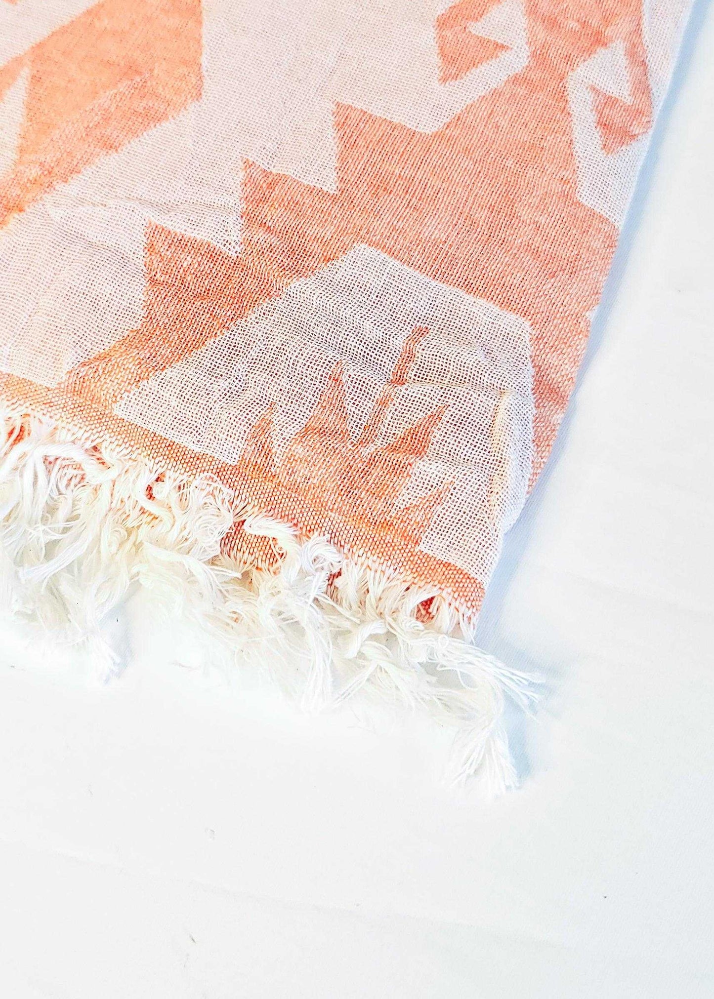 Azték Turkish Towel | Coral - urbanhippietradingcompany