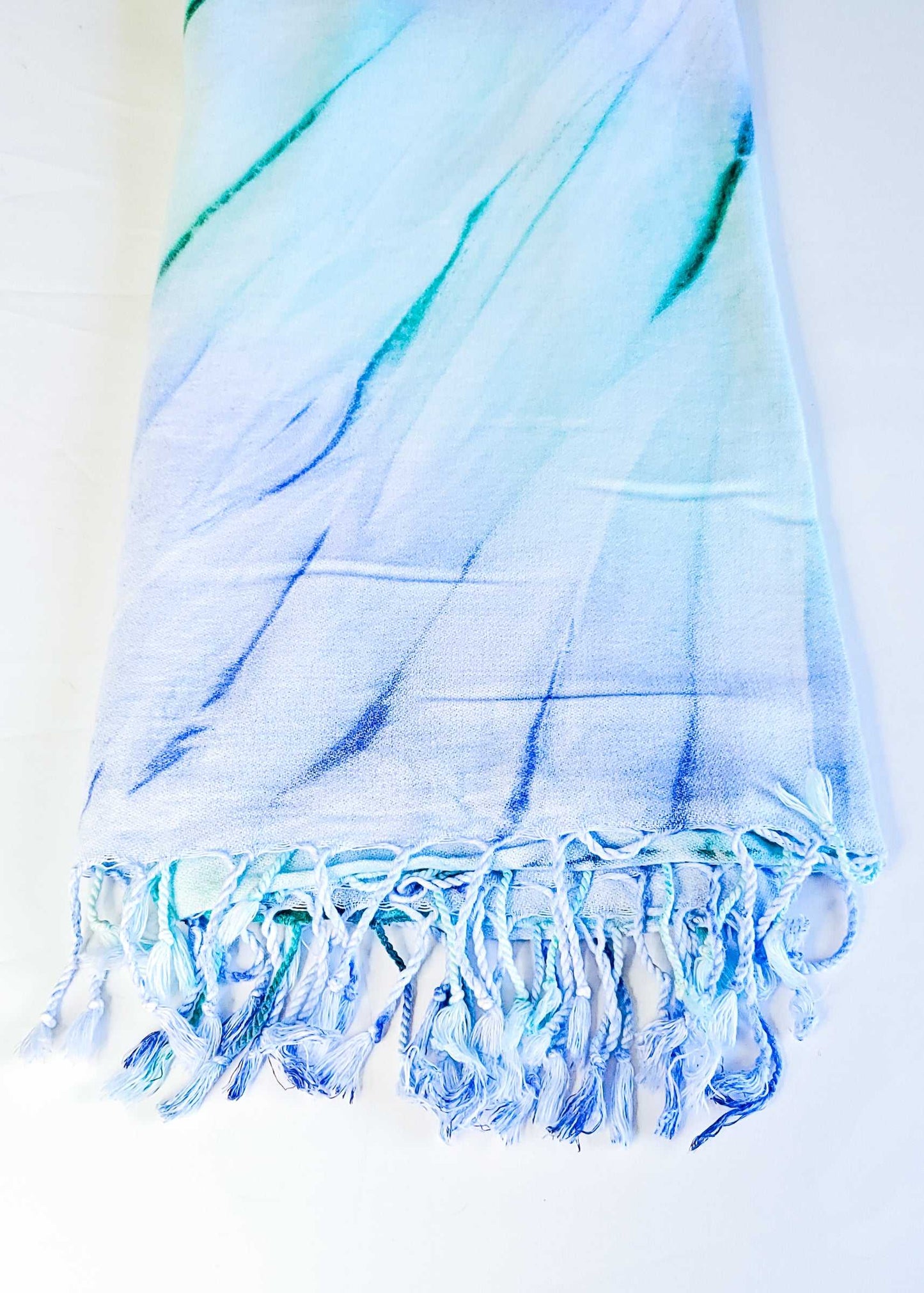 Tie Dye Turkish Towel | Blue Spiral