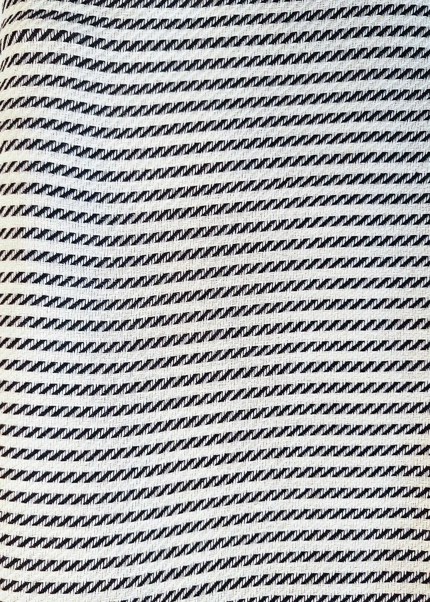 Classic Stripe Turkish Towel | Black - urbanhippietradingcompany