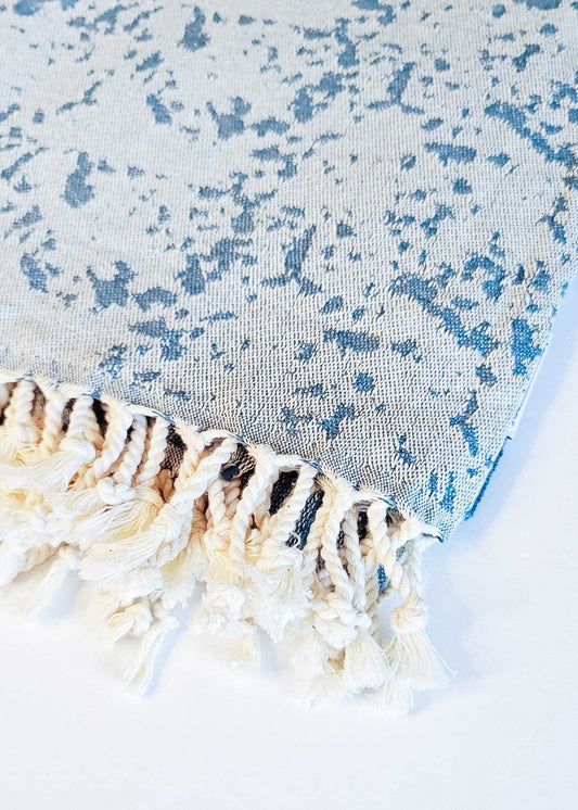 Honu Turtle Turkish Towel | Blue-Grey - urbanhippietradingcompany