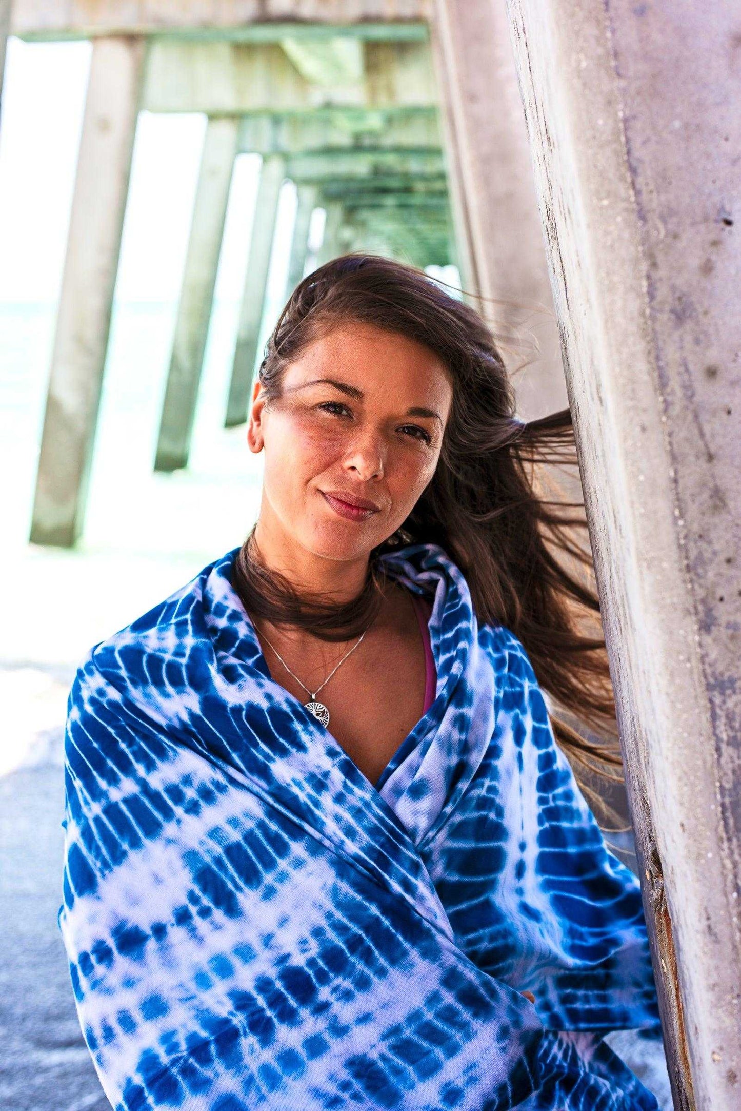 Tie Dye Turkish Towel | Blue-White - urbanhippietradingcompany