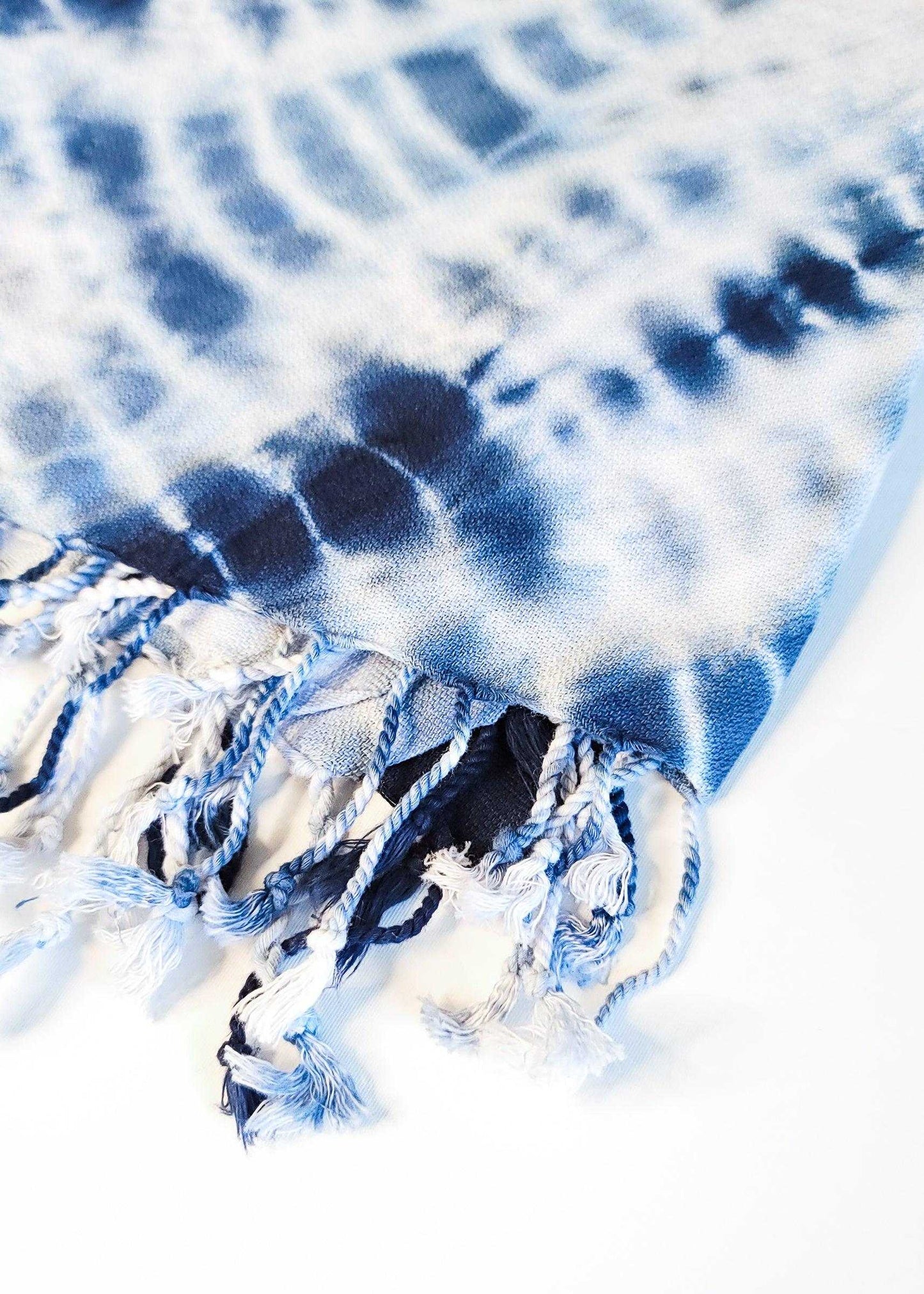 Tie Dye Turkish Towel | Blue-White - urbanhippietradingcompany