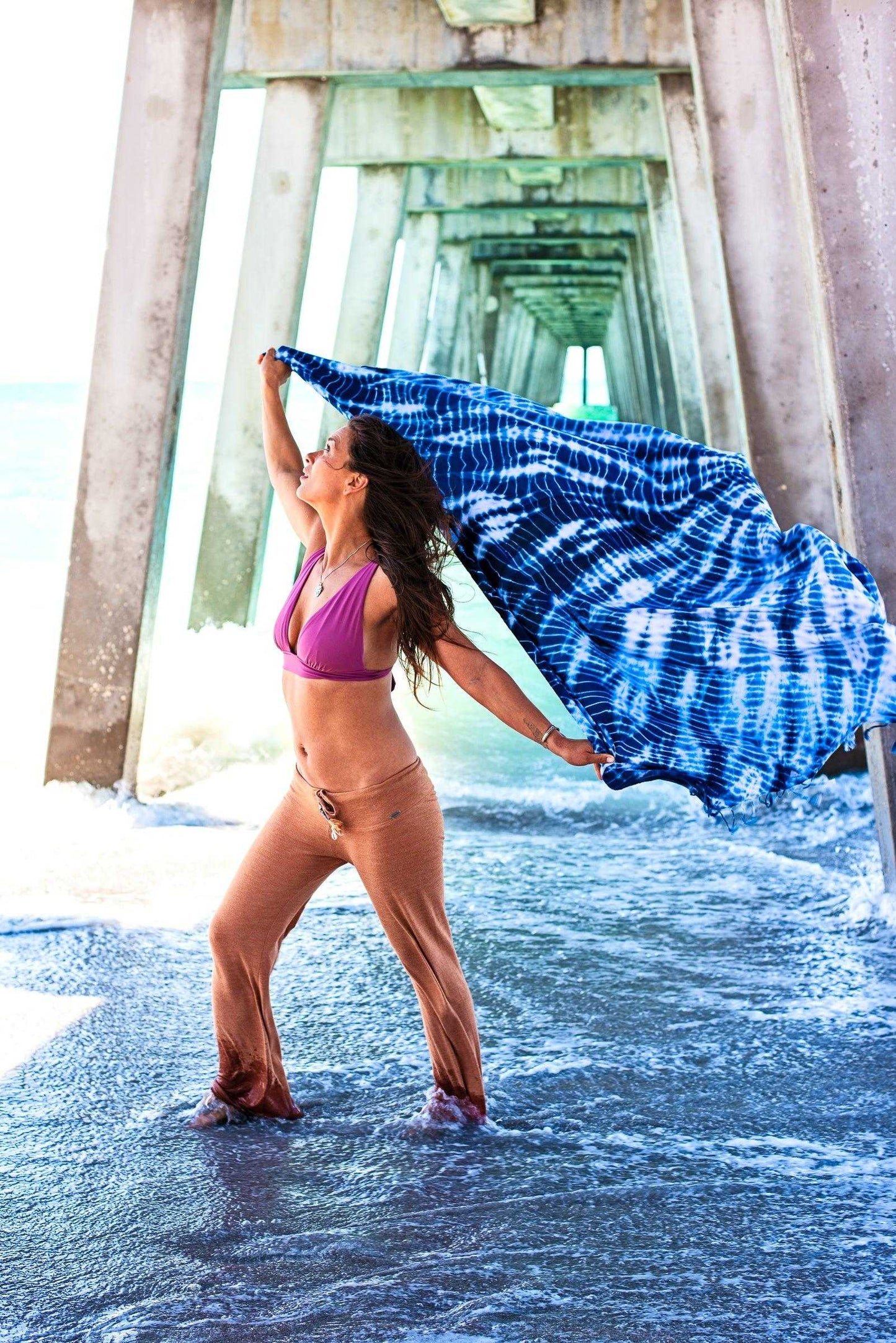 Tie Dye Turkish Towel | Blue-White - urbanhippietradingcompany