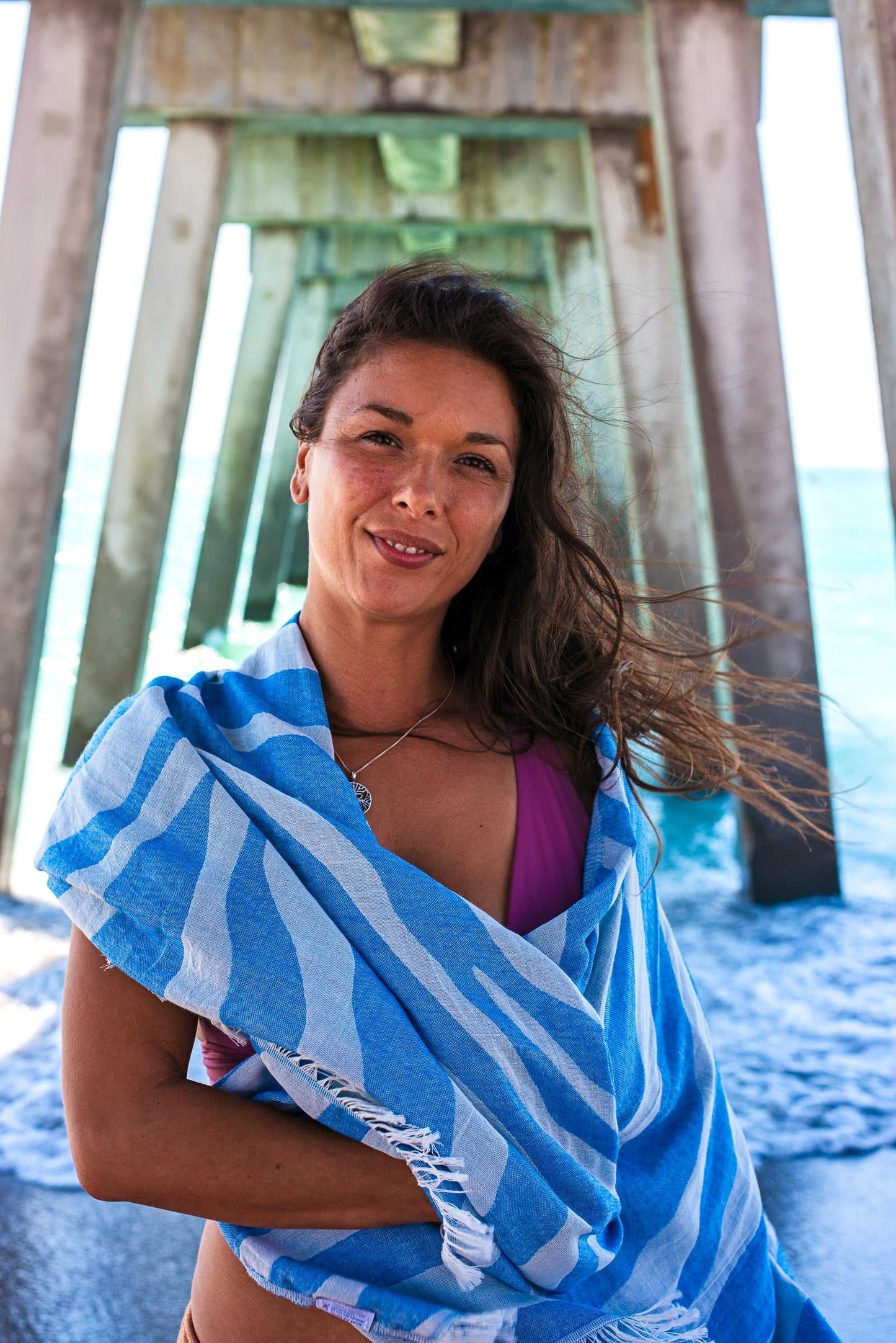 Zebra Turkish Towel | Blue
