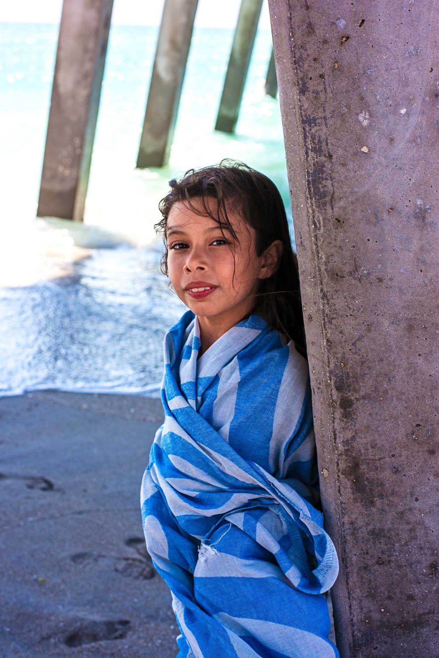 Zebra Turkish Towel | Blue