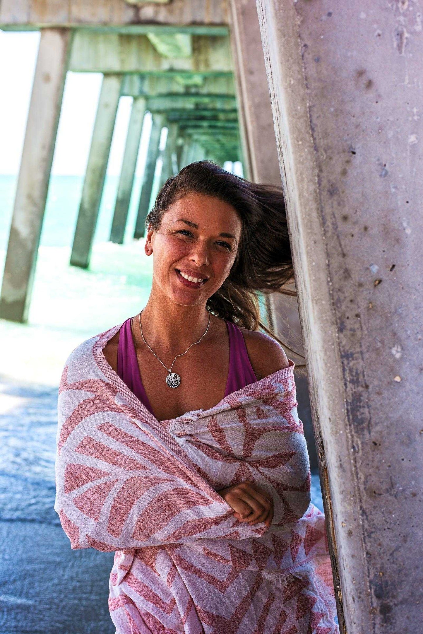Sea Turtle Beach Life Turkish Towel | Coral - urbanhippietradingcompany