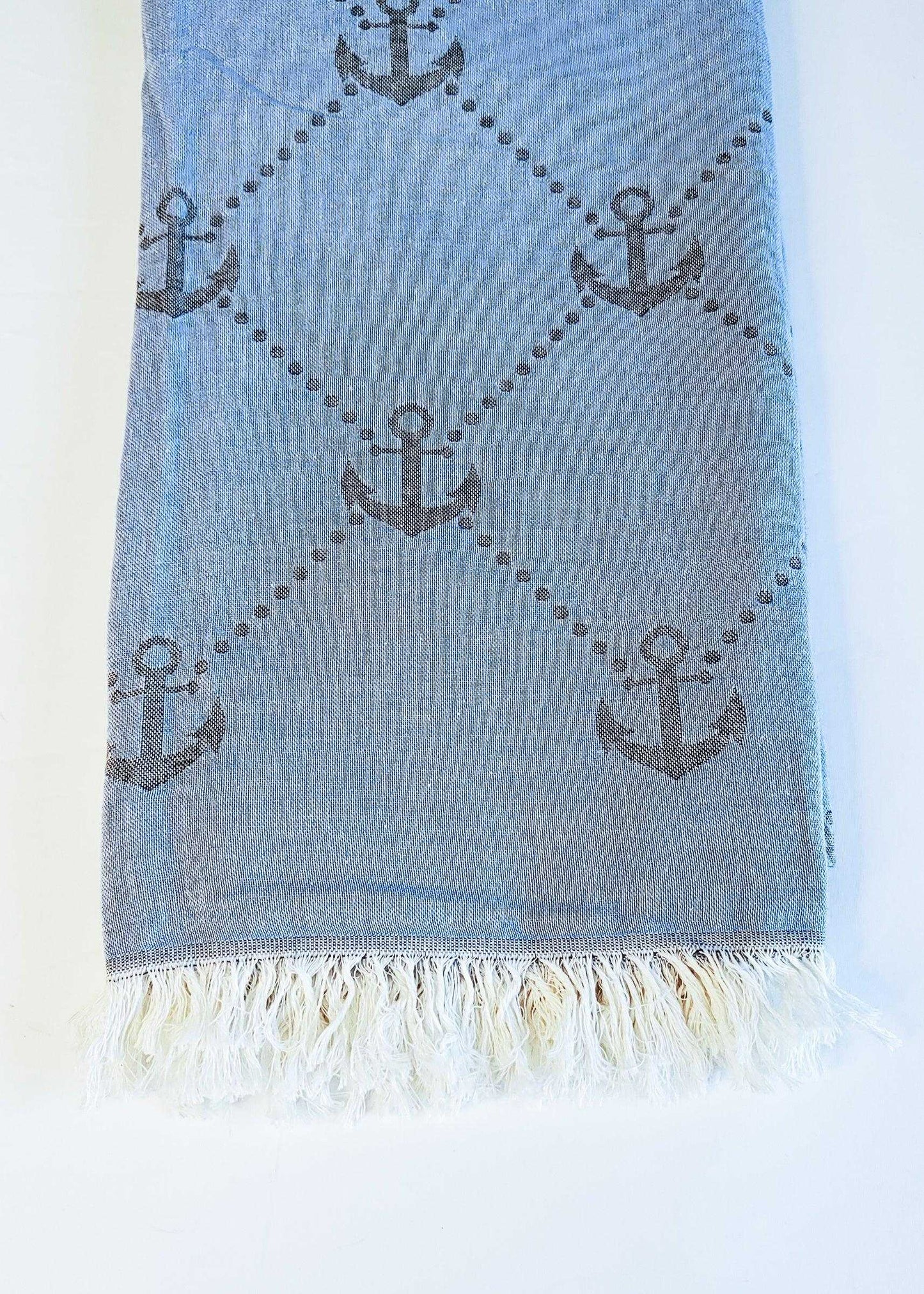 Nautical Turkish Towel | Dark Blue - urbanhippietradingcompany