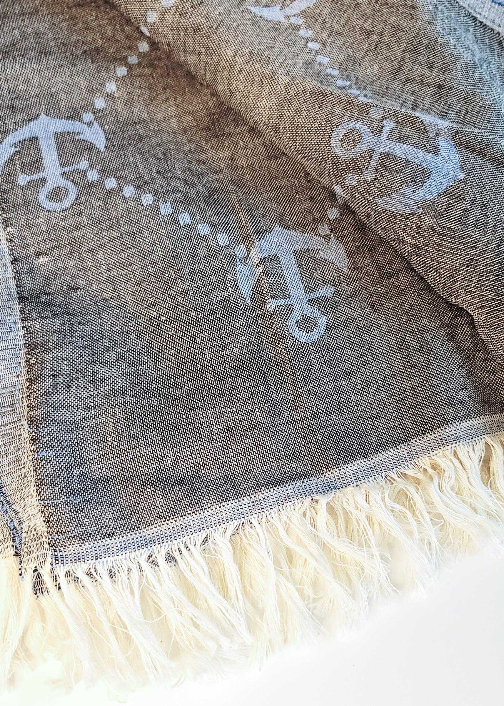 Nautical Turkish Towel | Dark Blue - urbanhippietradingcompany