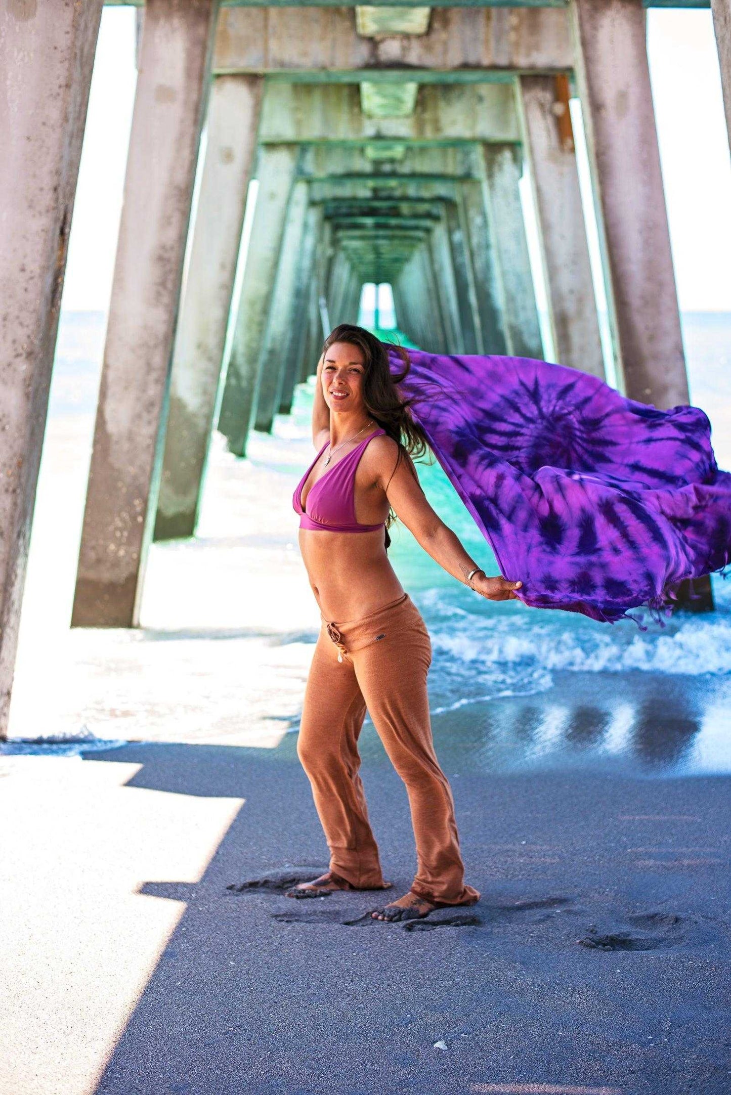 Tie Dye Turkish Towel | Double Purple - urbanhippietradingcompany