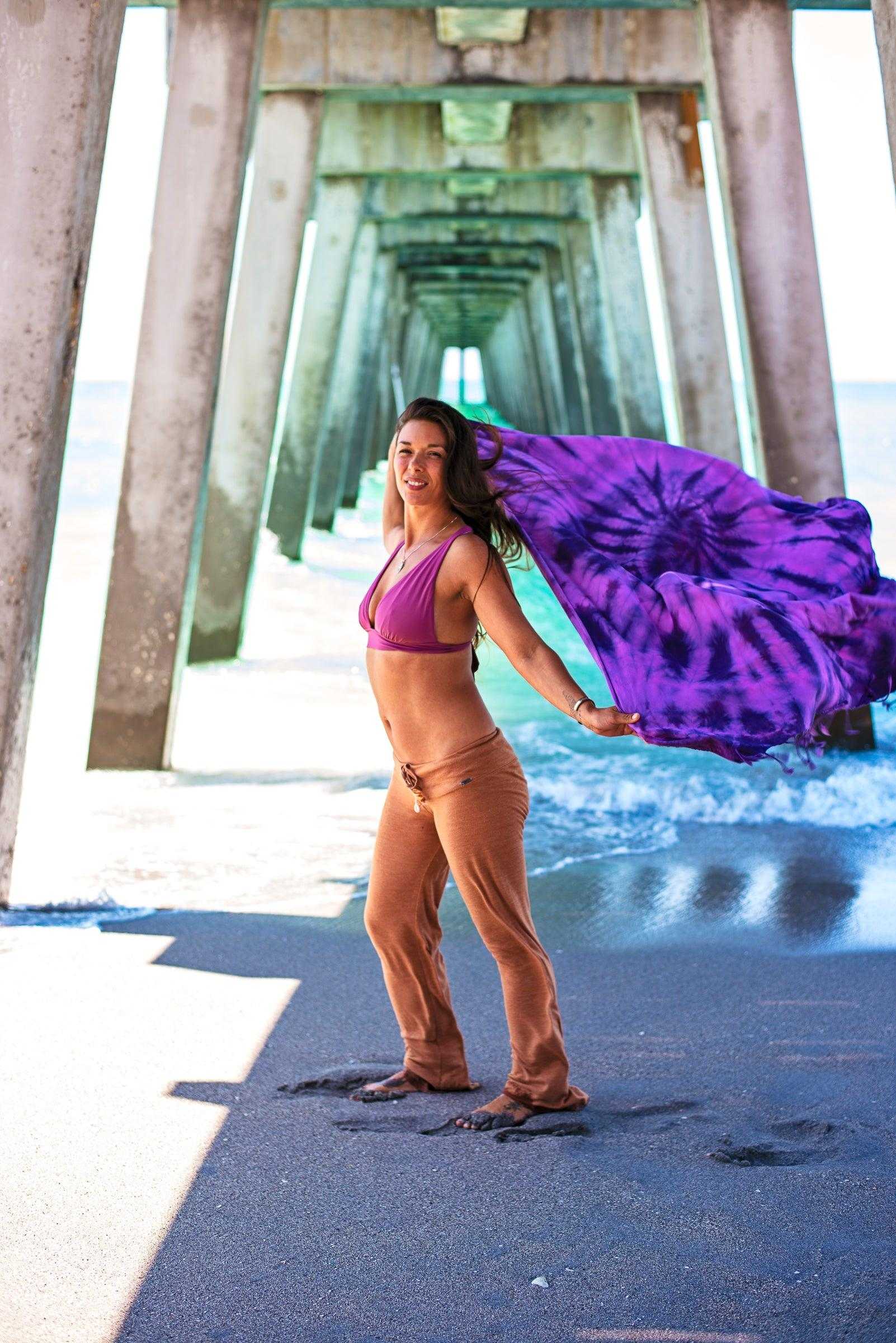 Tie Dye Turkish Towel | Double Purple - urbanhippietradingcompany