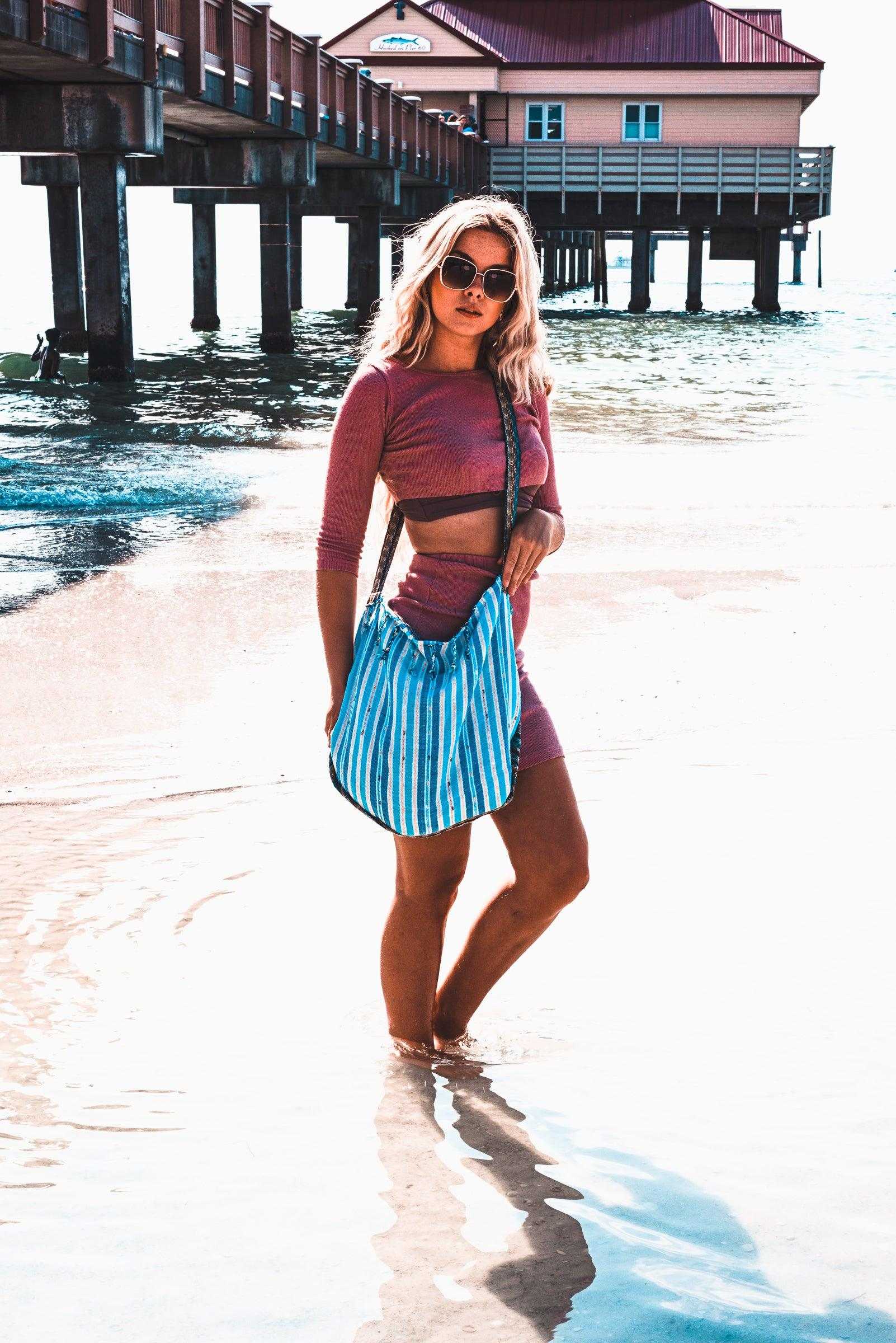 Hippie Flippin' Bag | Light Blue Multi - urbanhippietradingcompany