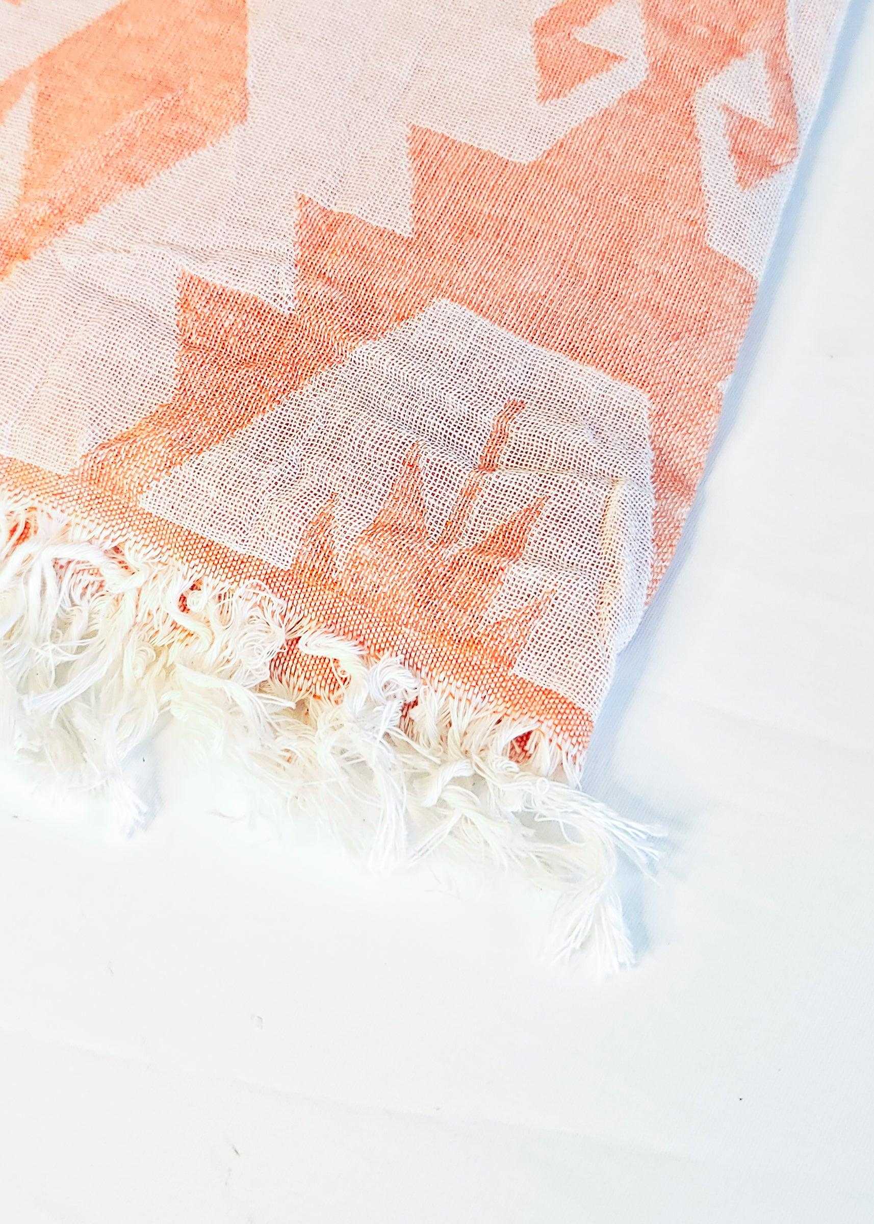 Azték Turkish Towel | Coral - urbanhippietradingcompany
