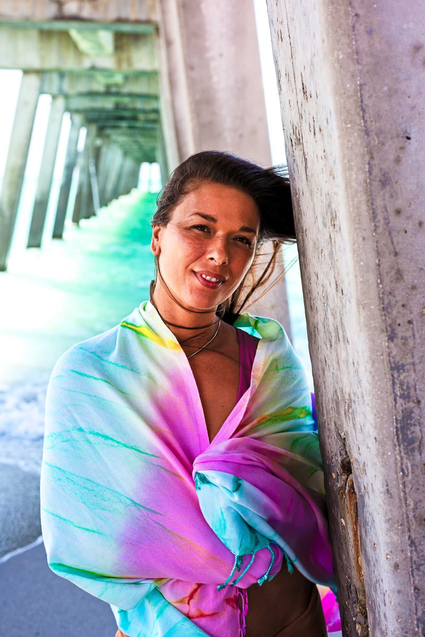 Tie Dye Turkish Towel | Pink Spiral