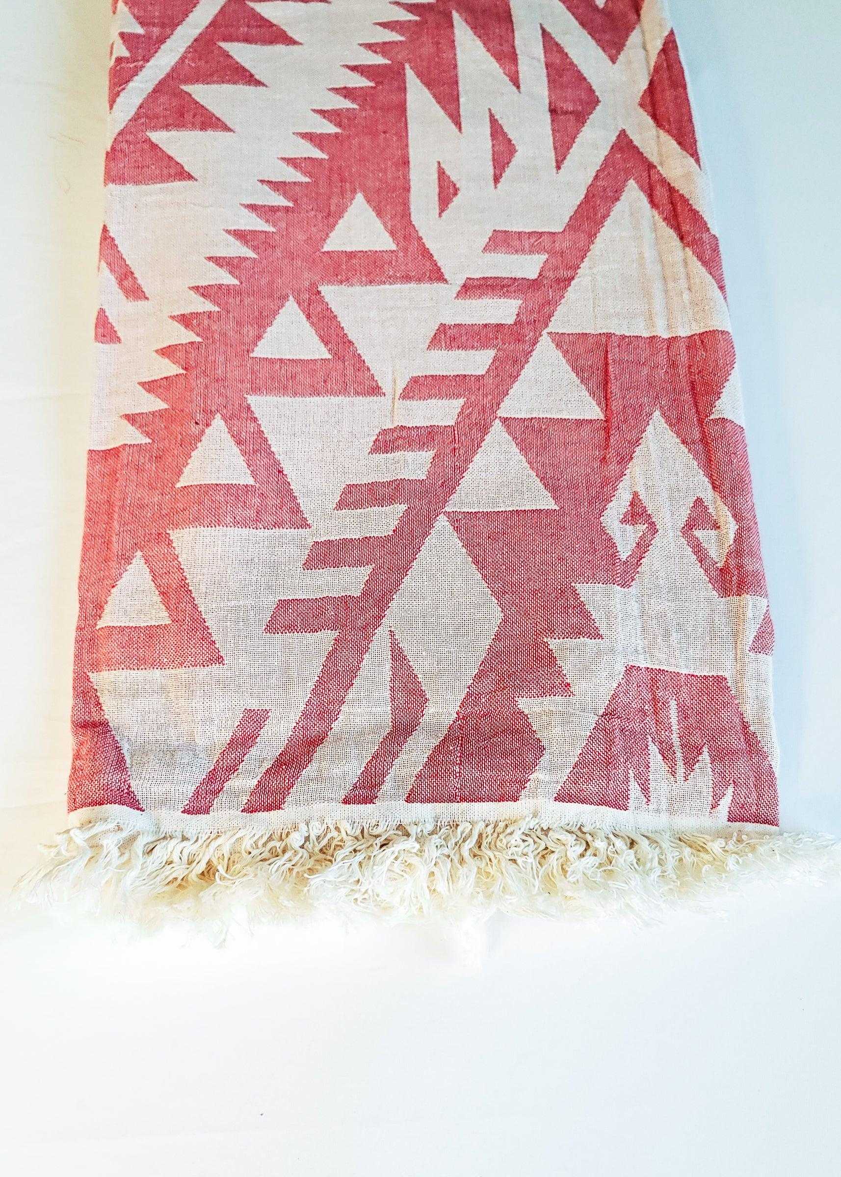 Azték Turkish Towel | Red - urbanhippietradingcompany