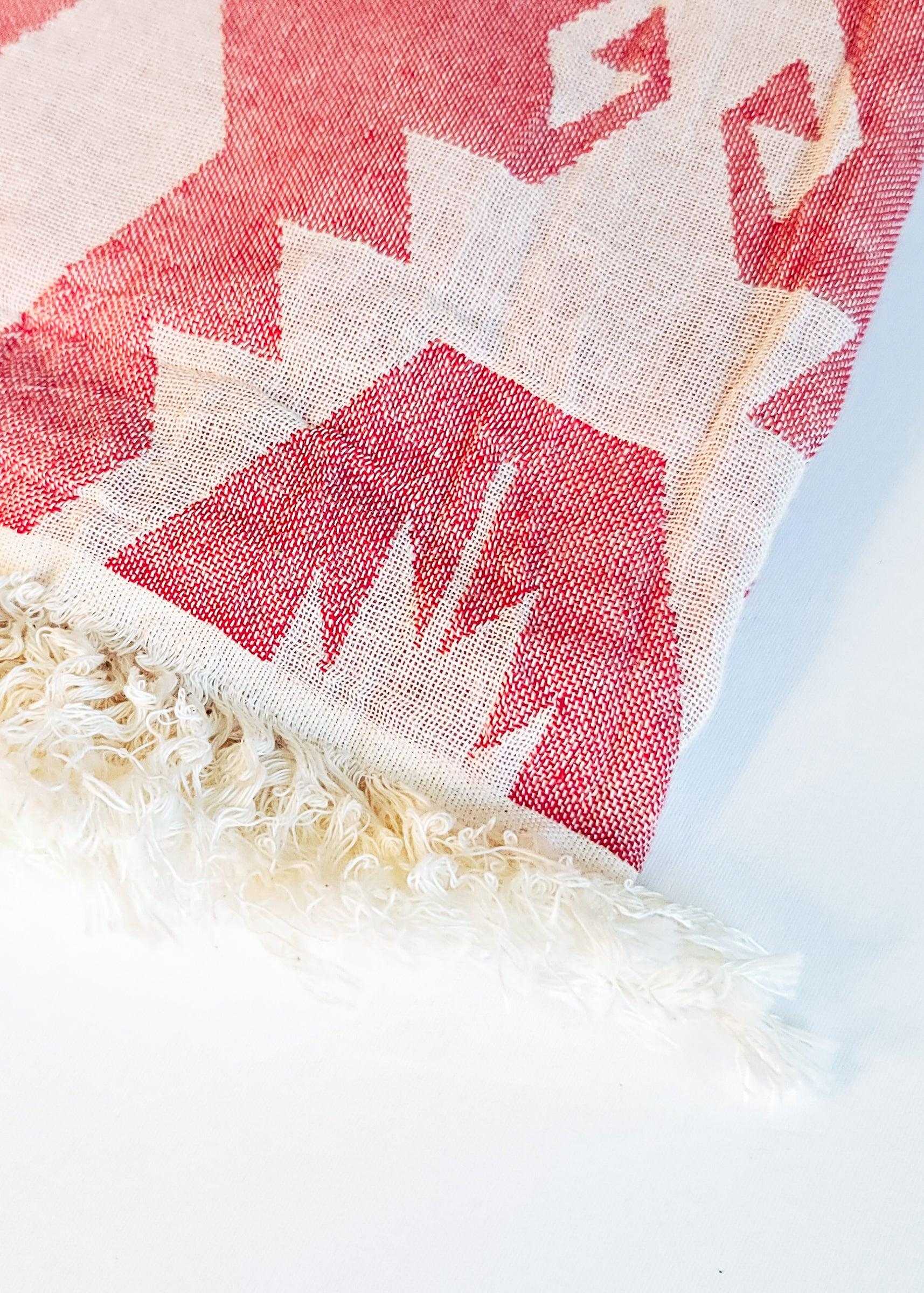Azték Turkish Towel | Red - urbanhippietradingcompany