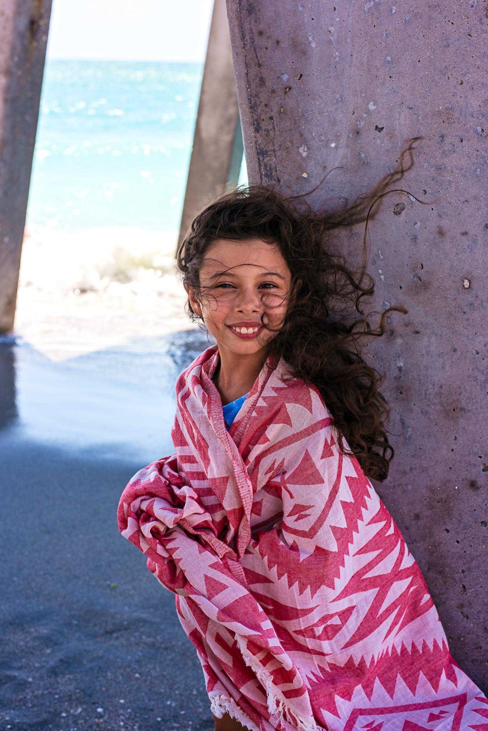 Azték Turkish Towel | Red - urbanhippietradingcompany