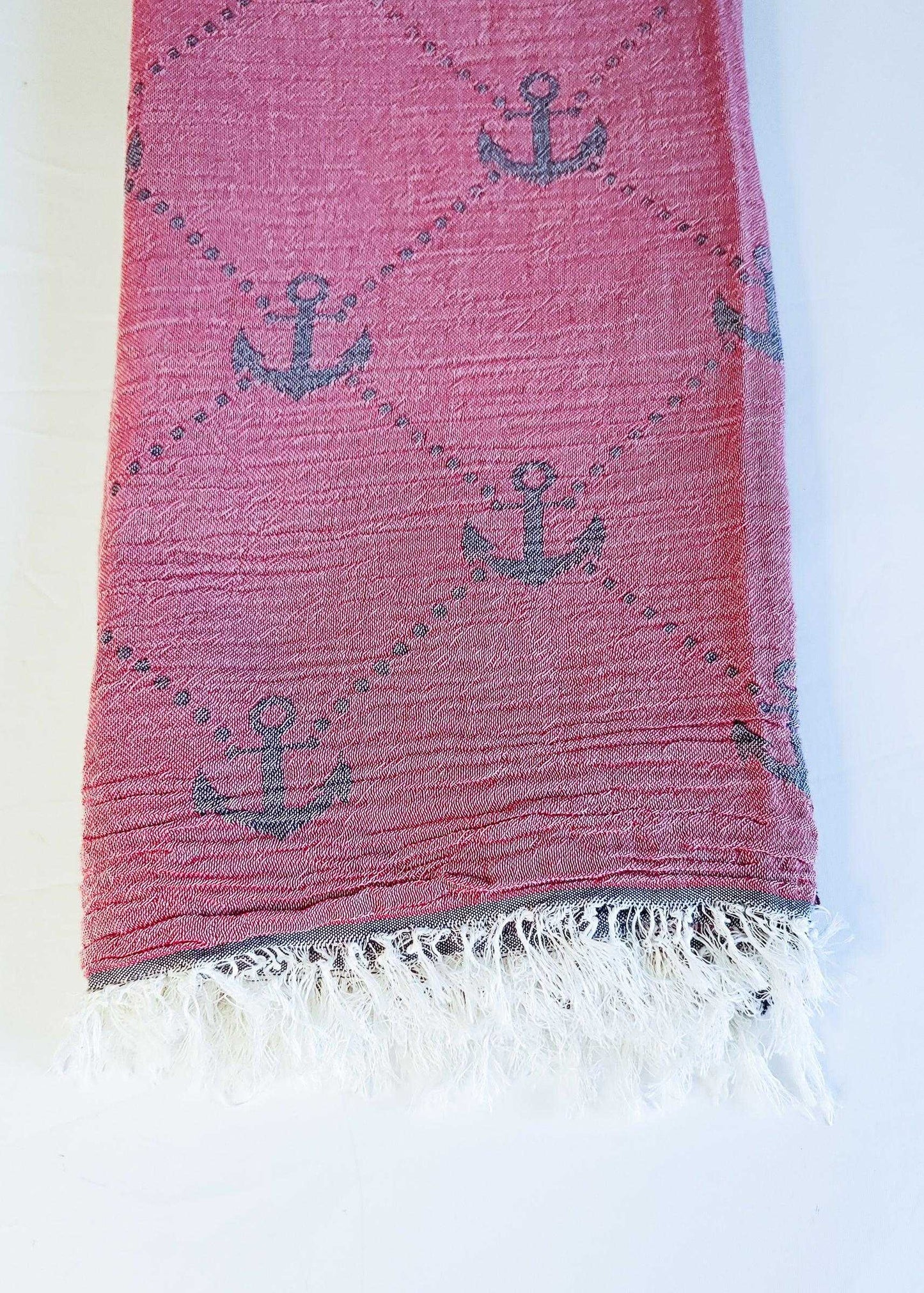 Nautical Turkish Towel | Red - urbanhippietradingcompany