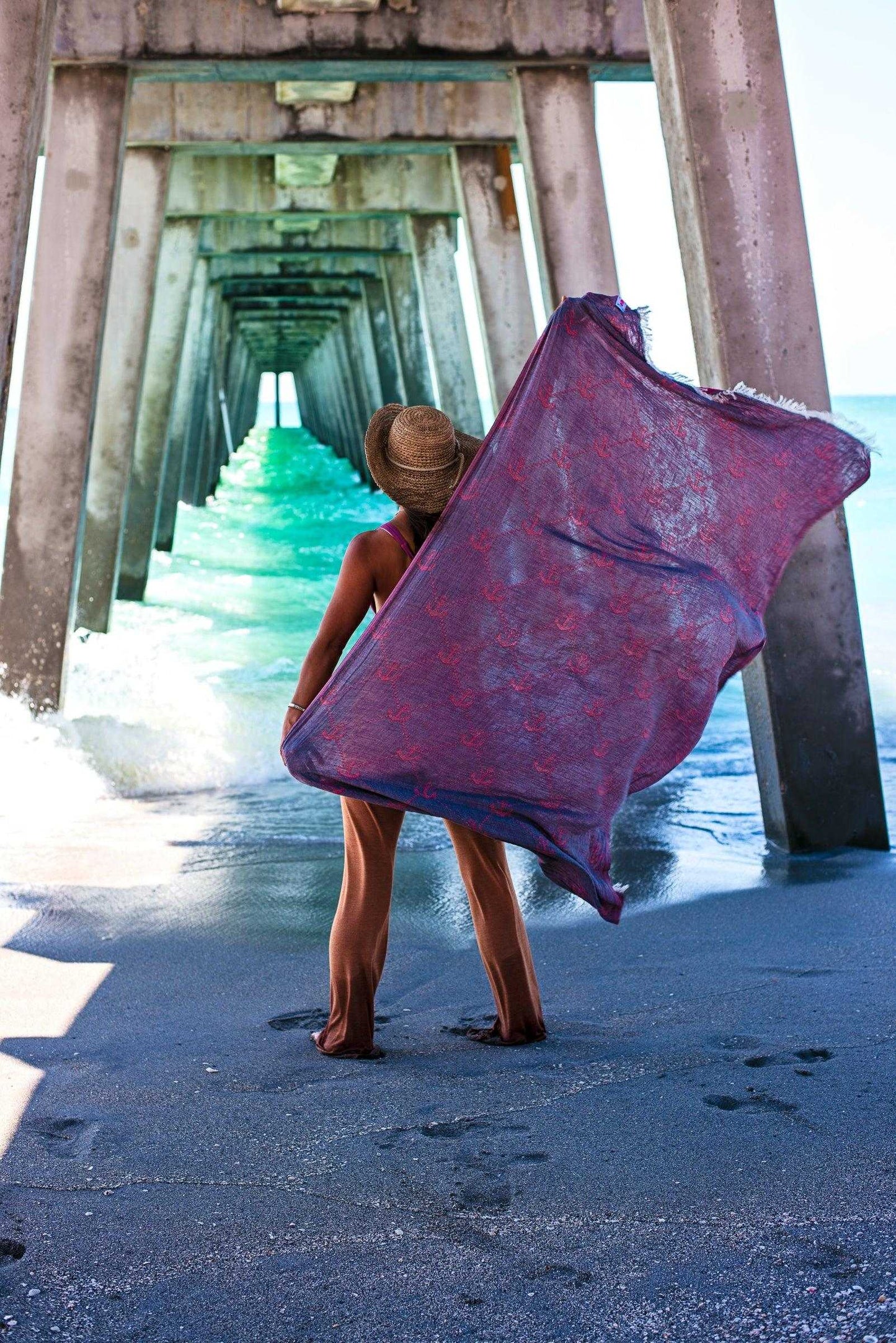 Nautical Turkish Towel | Red - urbanhippietradingcompany