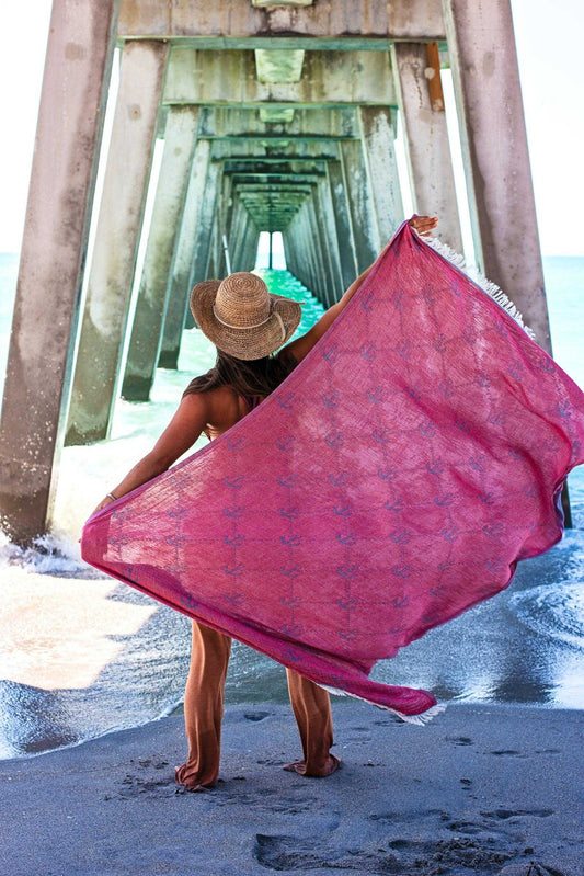 Nautical Turkish Towel | Red - urbanhippietradingcompany