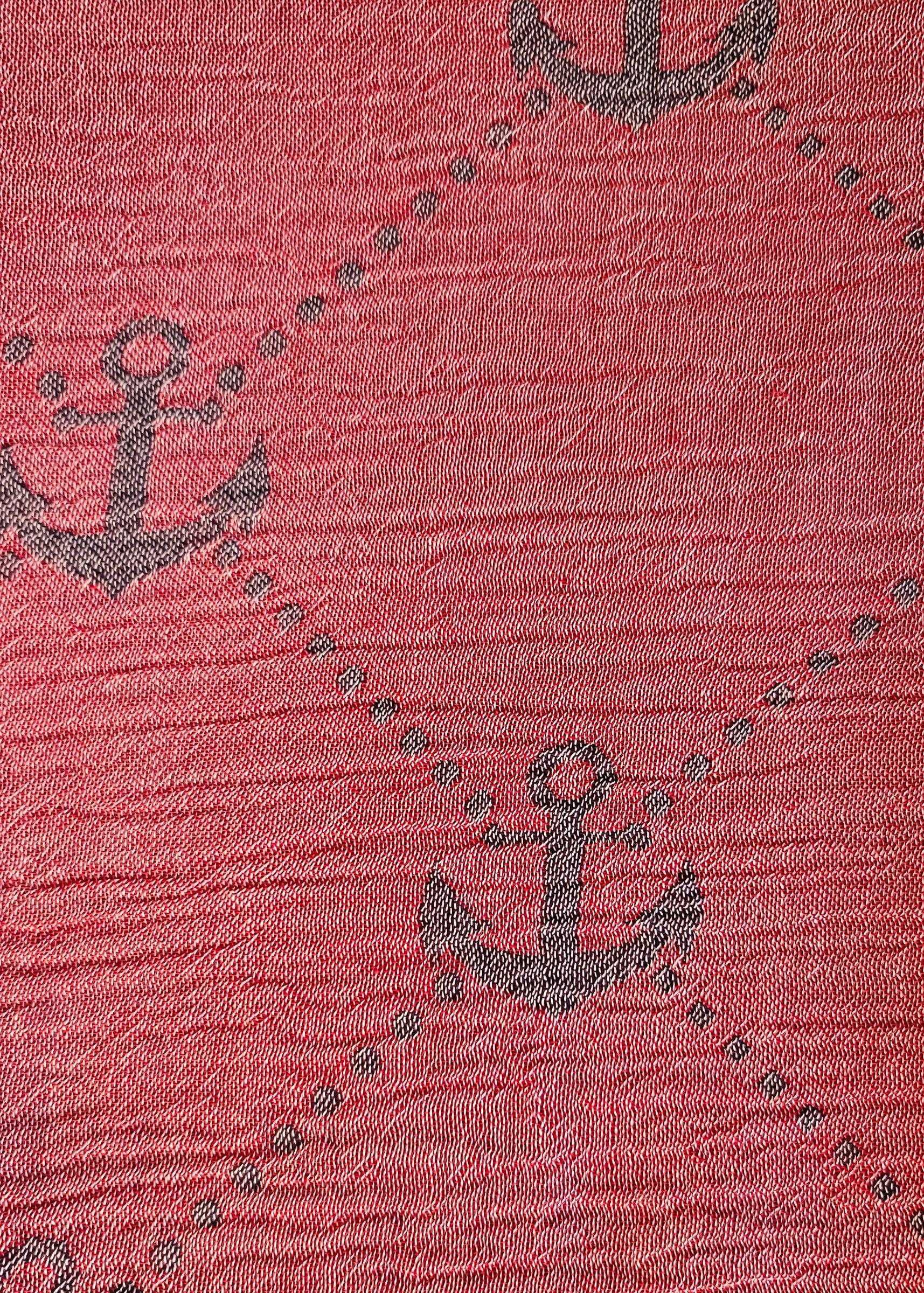 Nautical Turkish Towel | Red - urbanhippietradingcompany
