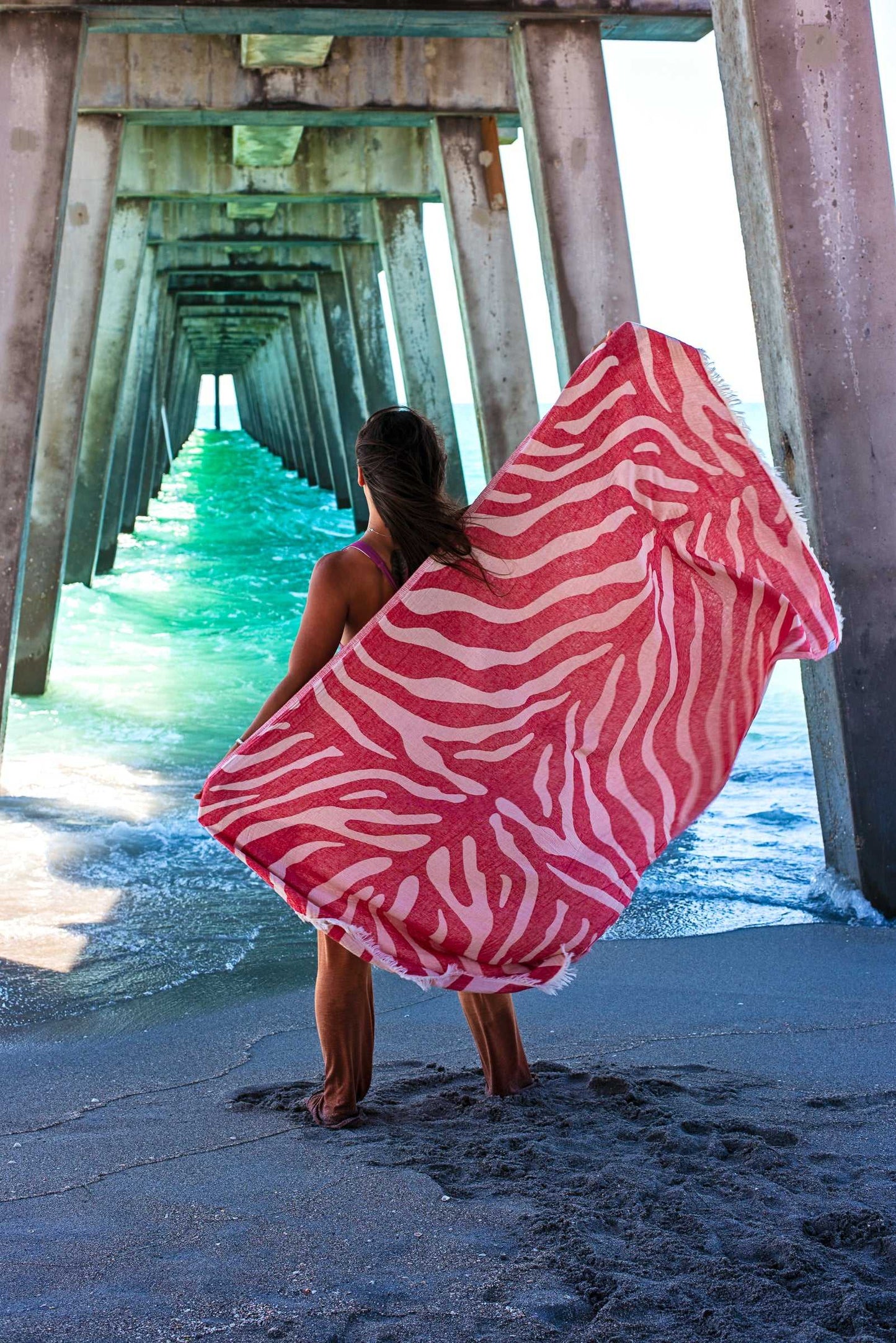 Zebra Turkish Towel | Red