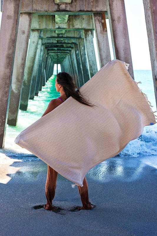 Islander Turkish Towel | Sand Beige - urbanhippietradingcompany