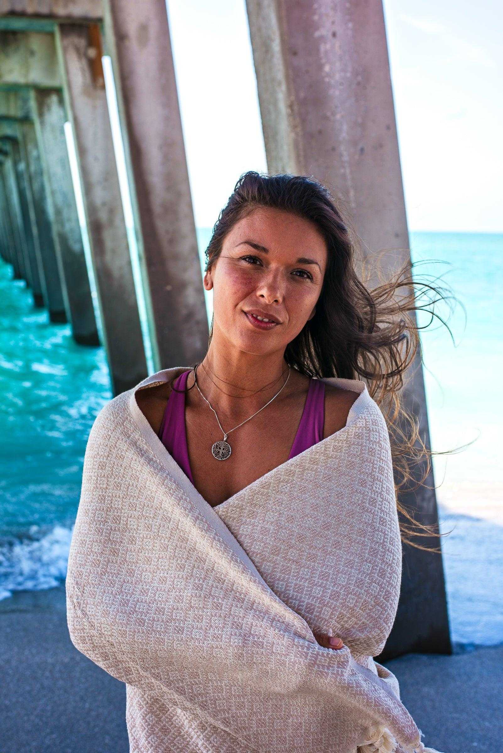 Islander Turkish Towel | Sand Beige - urbanhippietradingcompany