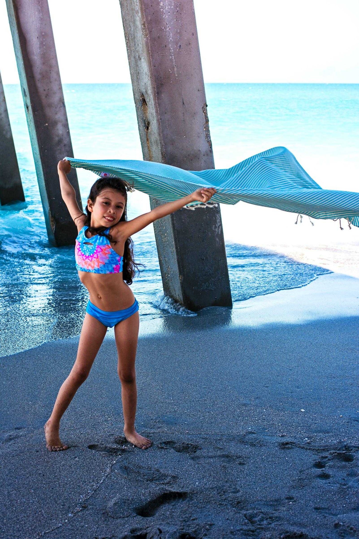 Classic Stripe Turkish Towel | Turquoise - urbanhippietradingcompany